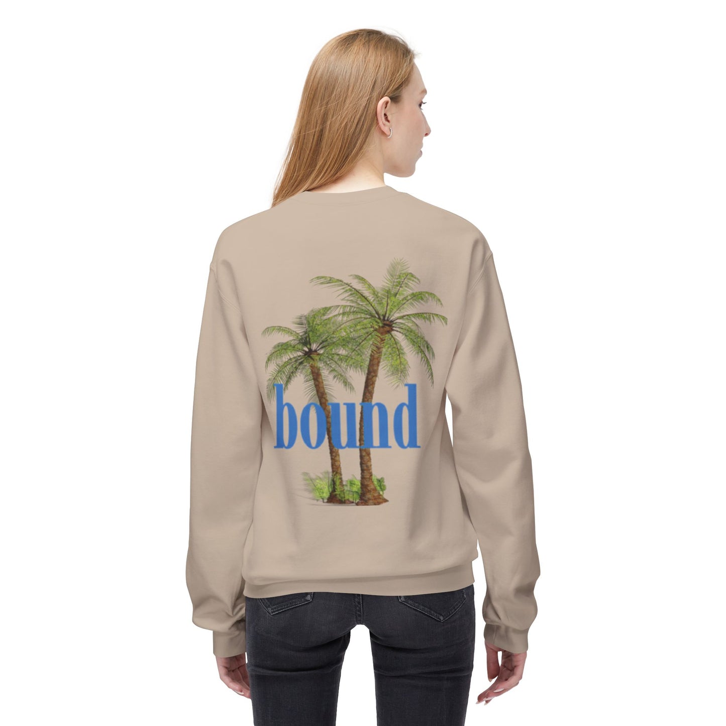 BOUND Palm Tree Unisex Midweight Softstyle Fleece Crewneck Sweatshirt