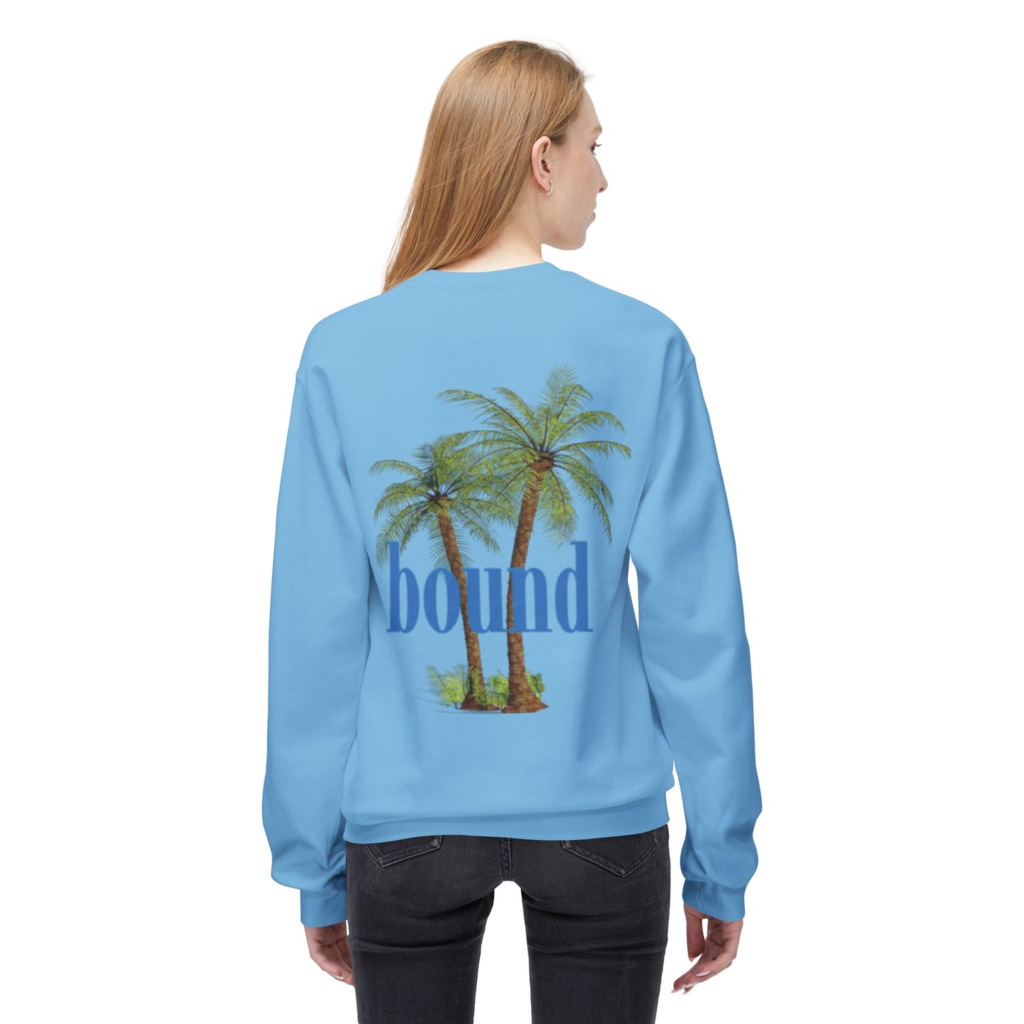 BOUND Palm Tree Unisex Midweight Softstyle Fleece Crewneck Sweatshirt