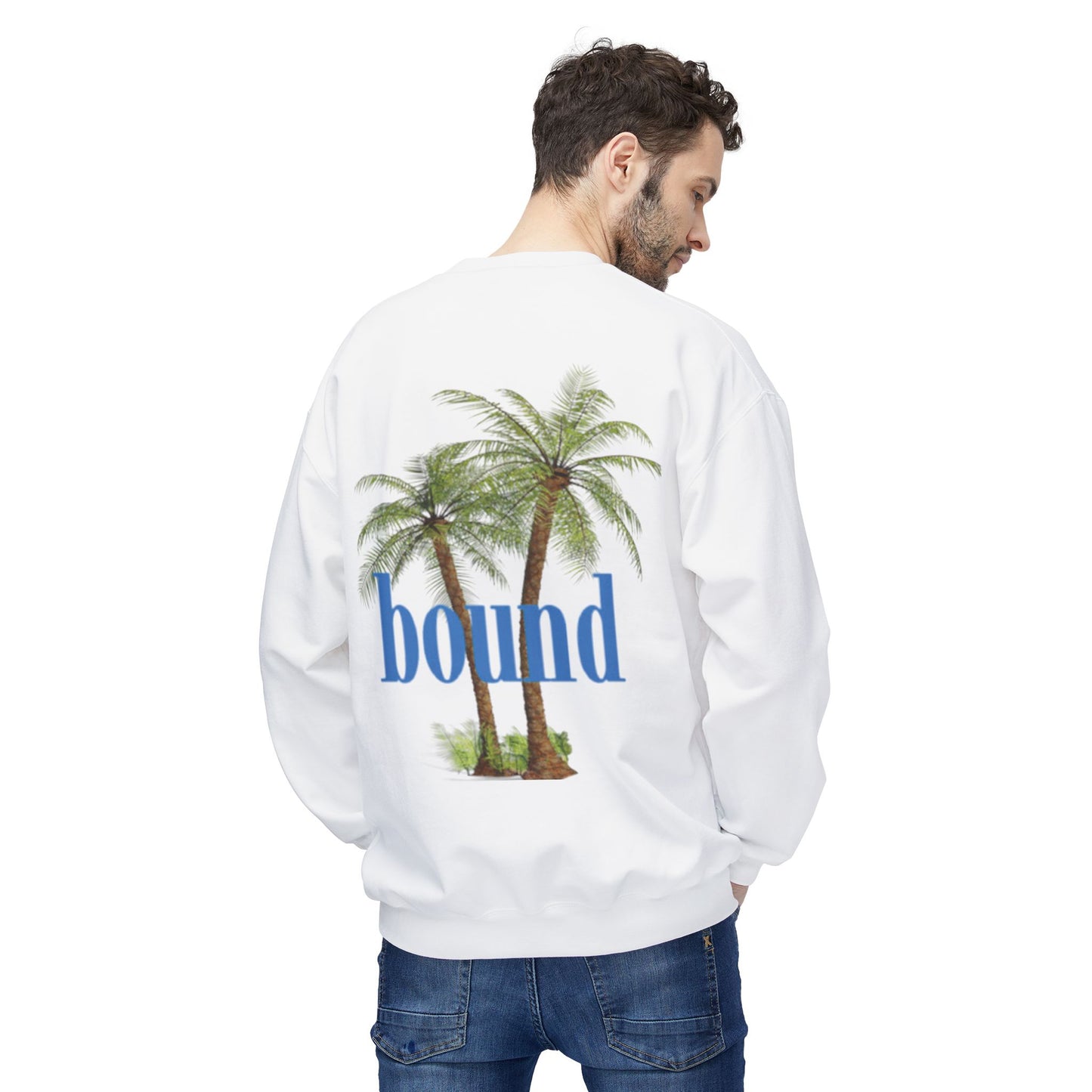 BOUND Palm Tree Unisex Midweight Softstyle Fleece Crewneck Sweatshirt