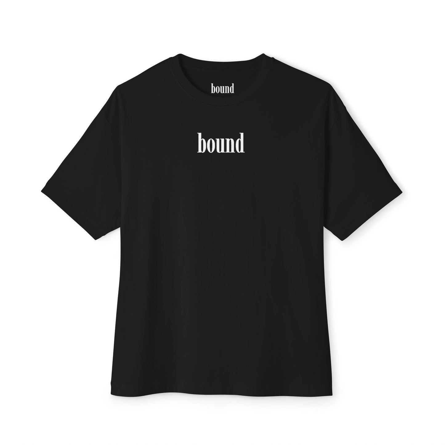 BOUND Graphic Checker Design T Shirt - Trendy Unisex Black T-Shirt