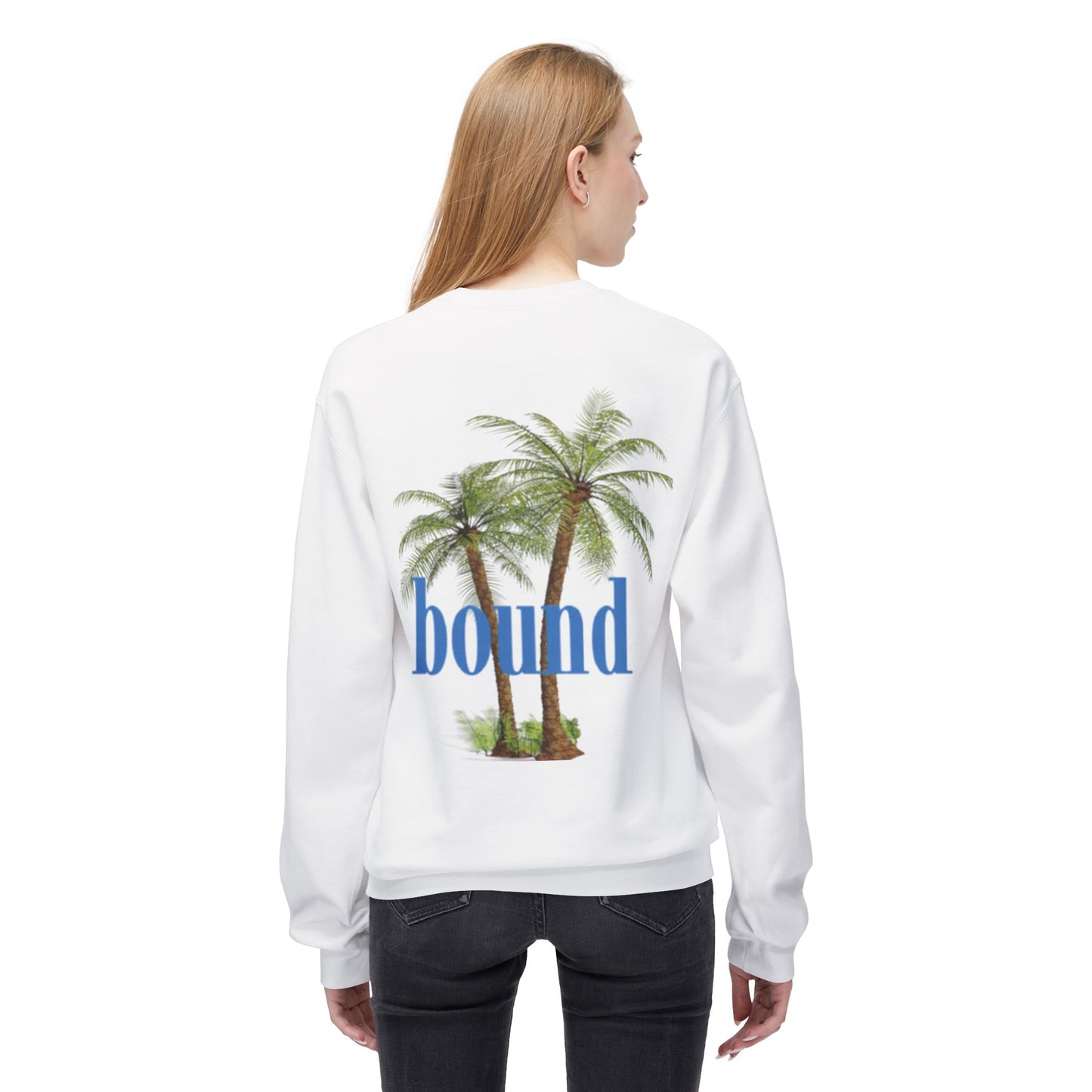 BOUND Palm Tree Unisex Midweight Softstyle Fleece Crewneck Sweatshirt
