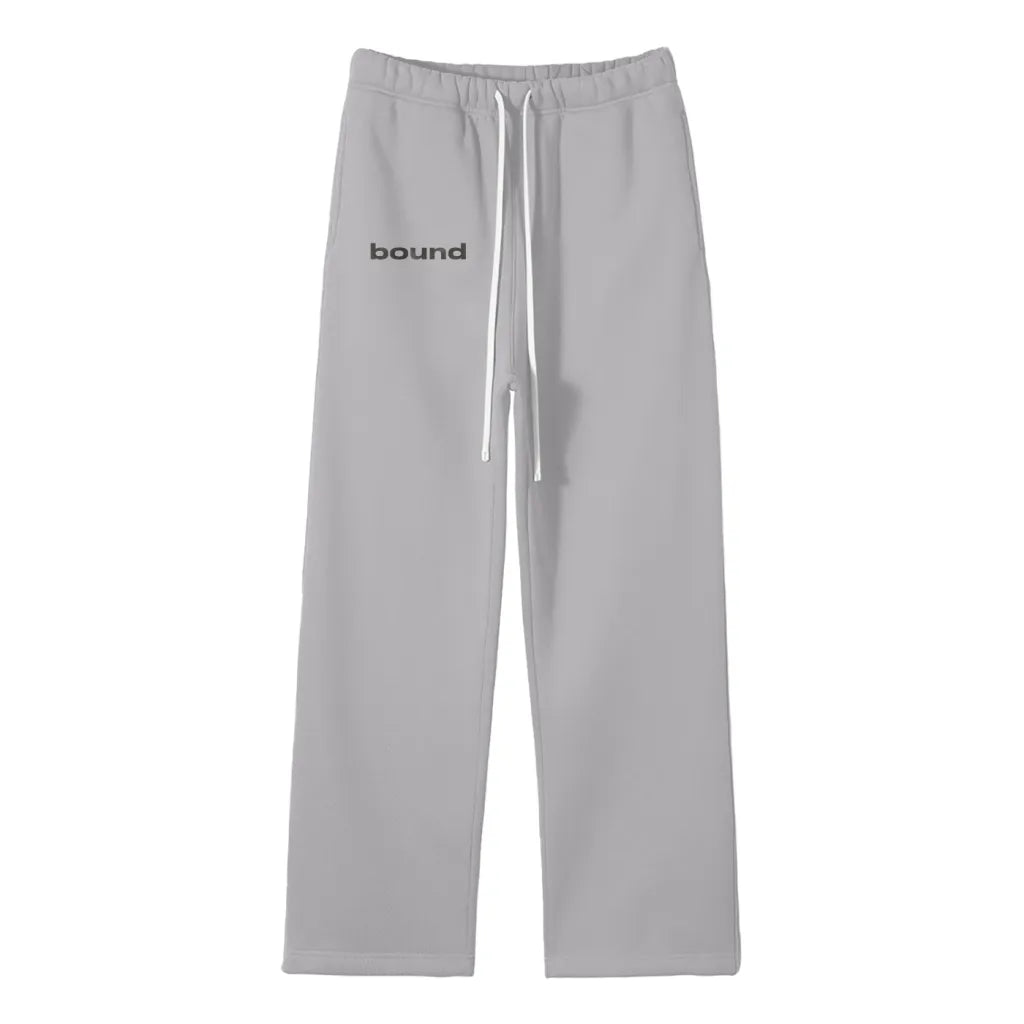 BOUND Streetwear Unisex Solid Color Fleece Straight Leg Pants