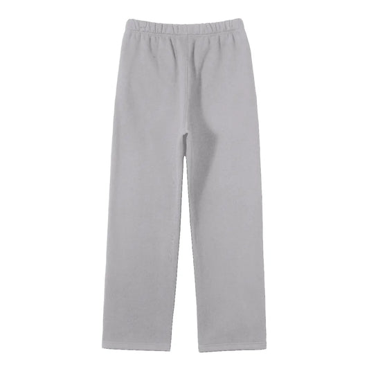 BOUND Streetwear Unisex Solid Color Fleece Straight Leg Pants