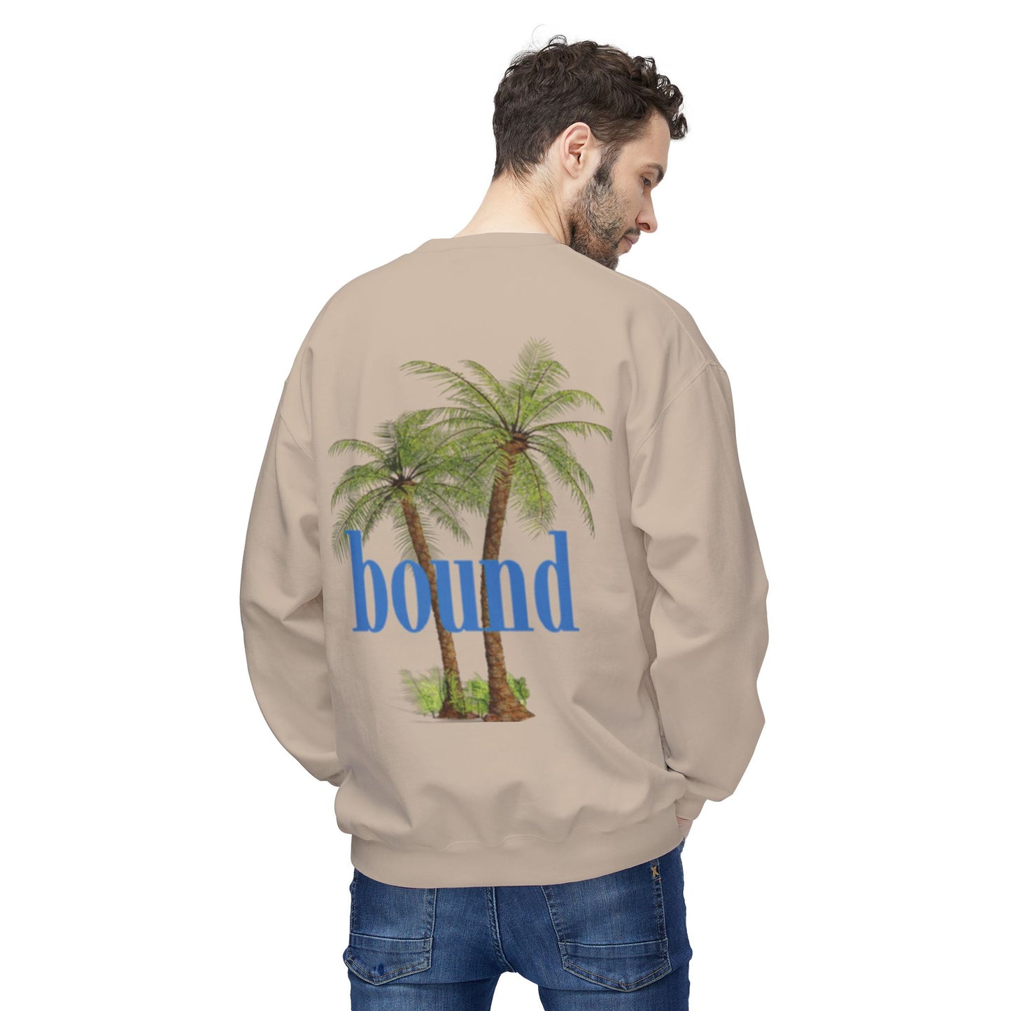 BOUND Palm Tree Unisex Midweight Softstyle Fleece Crewneck Sweatshirt