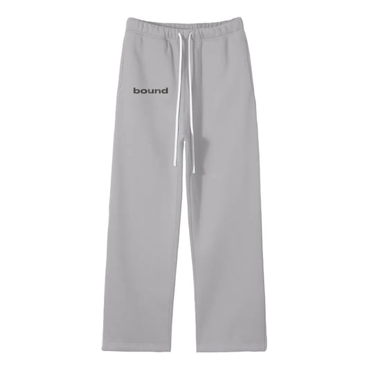 BOUND Streetwear Unisex Solid Color Fleece Straight Leg Pants